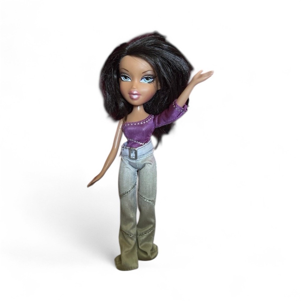 Bratz Yasmin Doll 2001 First Edition Original Purple Top Metallic Pants Cut Hair